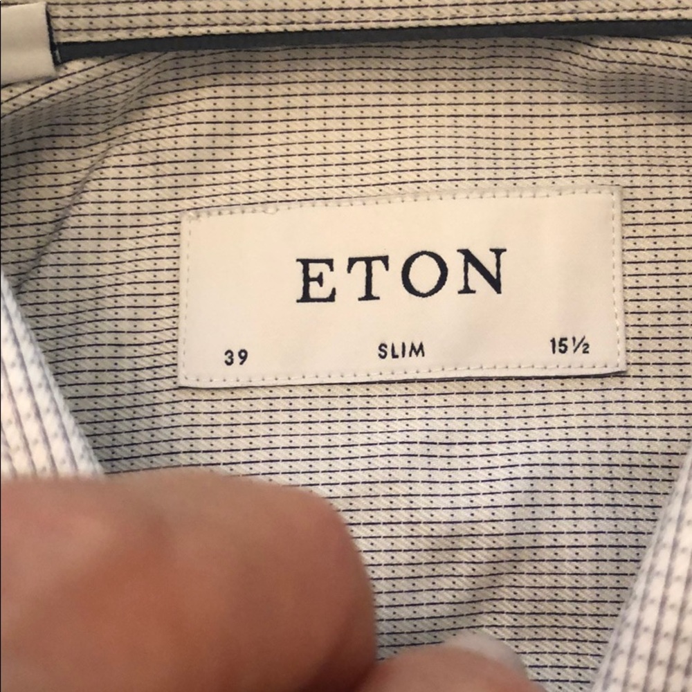 Eton slim men’s shirt with spread collar